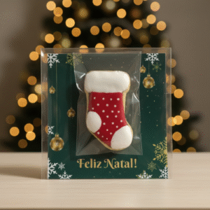 1 Unidade - Biscoito Formato Meia Natalina