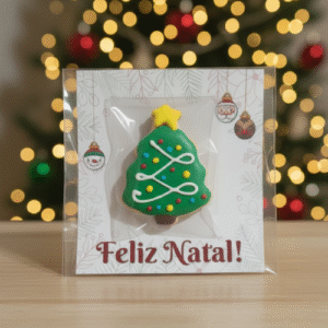 1 Unidade - Biscoito Formato Árvore de Natal com Glacê