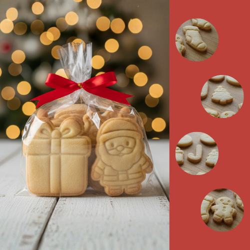 Kit 8 Biscoitos Natalinos Sortidos Sem Glacê